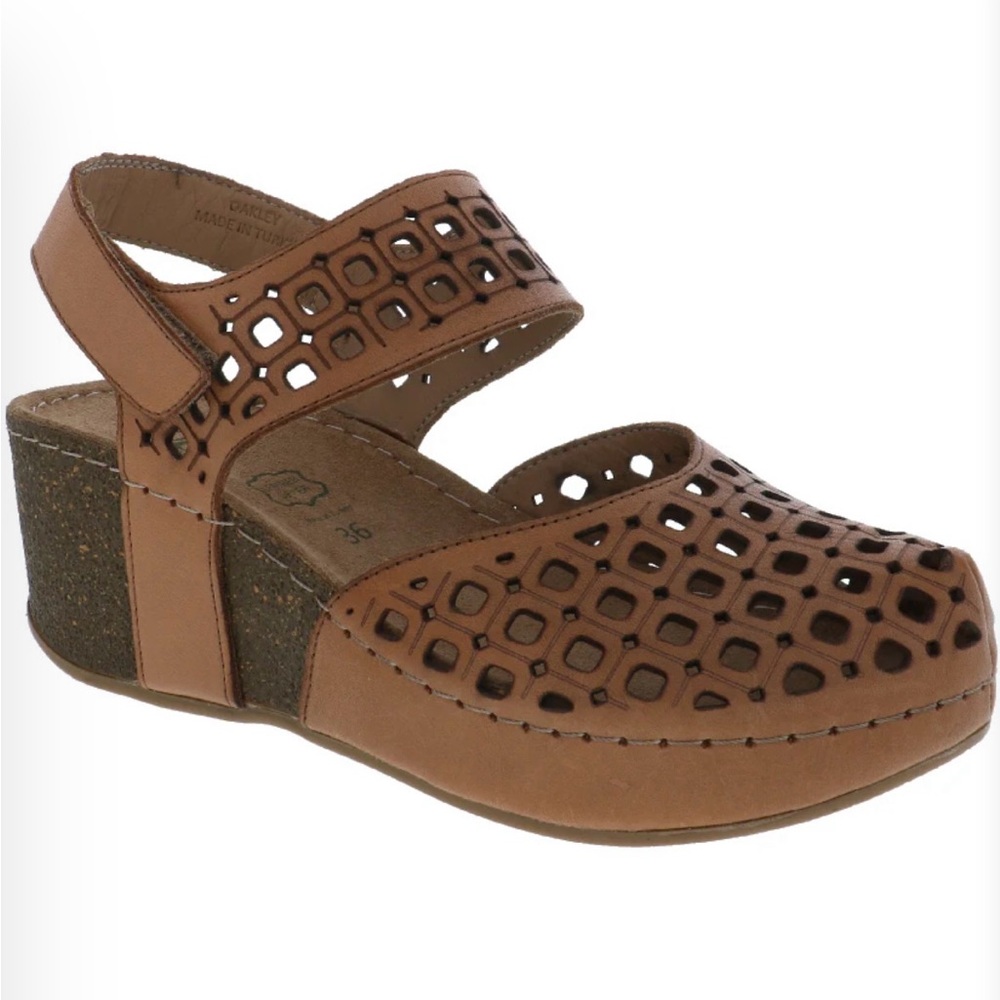 Inca Oakley Brown Cutout Sandals sz 38 women